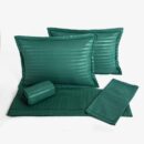 parures uni satin de coton (ref u 15) vert rotana