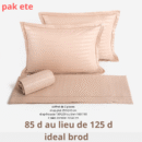 parures uni satin de coton (ref u 16) beige rose