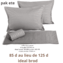 parures uni satin de coton (ref 23) gris